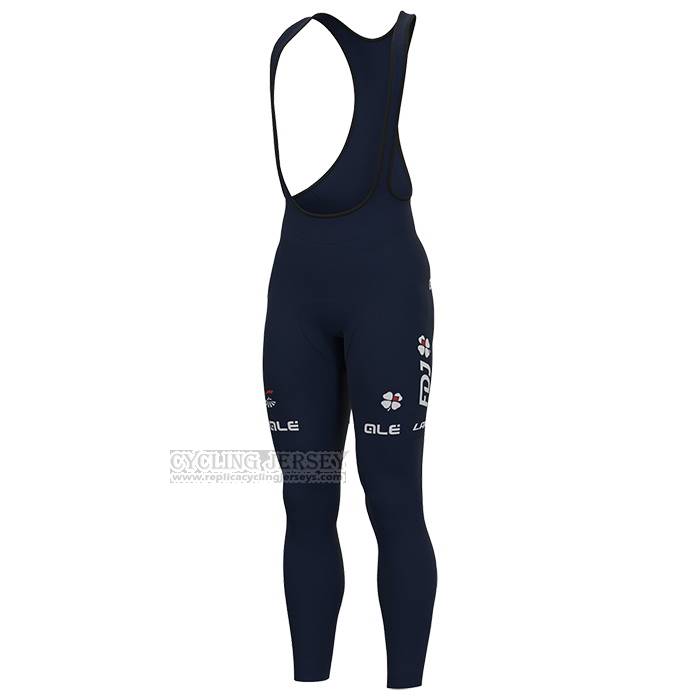 2023 Cycling Jersey Groupama-FDJ Deep Blue Long Sleeve and Bib Short